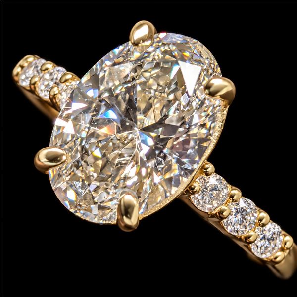 10K(1.35G), LAB DIAMOND (1.4CT)RING, SIZE 5.5, SUGGESTED RETAIL VALUE $3200