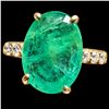 Image 1 : 10K(1.5G), EMERALD (1.95CT)RING, SIZE 5.75, SUGGESTED RETAIL VALUE $2400