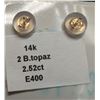 Image 2 : 14K(0.64G), BLUE TOPAZ (2.52CT)EARRING, SUGGESTED RETAIL VALUE $800