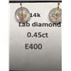 Image 2 : 14K(0.16G), LAB DIAMOND (0.45CT)EARRING, SUGGESTED RETAIL VALUE $800