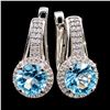 Image 1 : SILVER(4.85G), BLUE TOPAZ (1.5CT)EARRING, SUGGESTED RETAIL VALUE $400