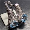 Image 2 : SILVER(4.85G), BLUE TOPAZ (1.5CT)EARRING, SUGGESTED RETAIL VALUE $400