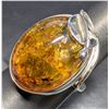 Image 1 : SILVER(9.55G), AMBER RING, SIZE , SUGGESTED RETAIL VALUE $300