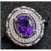 Image 1 : SILVER(3.42G), AMETHYST CZ (1.5CT)RING , SUGGESTED RETAIL VALUE $260
