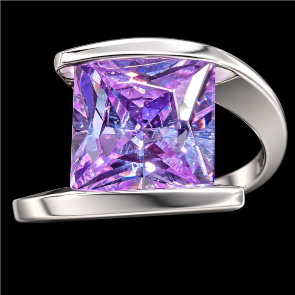 SILVER(4.8G), CZ RING, SIZE , SUGGESTED RETAIL VALUE $250
