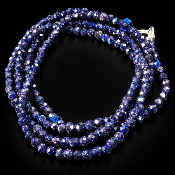 SILVER(2.25G), SAPPHIRE (APP16CT) NECKLACE 16", SUGGESTED RETAIL VALUE $240
