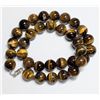 Image 1 : GENUINE TIGER EYE (240CT)NECKLACE 16", SUGGESTED RETAIL VALUE $240