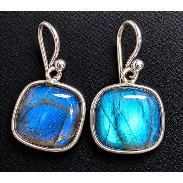 SILVER(3.42G), LABRADORITE EARRING SUGGESTED RETAIL VALUE $200