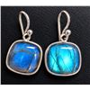 Image 1 : SILVER(3.42G), LABRADORITE EARRING SUGGESTED RETAIL VALUE $200