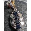 Image 1 : SILVER(1.73G), SAPPHIRE (0.4CT)PENDANT