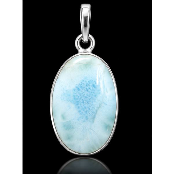 SILVER(1.6G), LARIMAR GEMSTONE PENDANT
