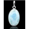 Image 1 : SILVER(1.6G), LARIMAR GEMSTONE PENDANT
