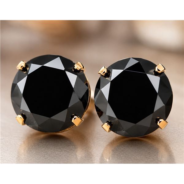 14K(1G),  BLACK MOISSANITE (1.88CT) EARRING, SUGGESTED RETAIL VALUE $1600