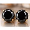 Image 1 : 14K(1G),  BLACK MOISSANITE (1.88CT) EARRING, SUGGESTED RETAIL VALUE $1600