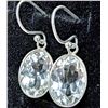 Image 2 : SILVER(3.3G),  WHITE TOPAZ (12CT) EARRING, SUGGESTED RETAIL VALUE $240