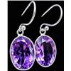 Image 1 : SILVER(3.3G),  AMETHYST (12CT) EARRING, SUGGESTED RETAIL VALUE $240