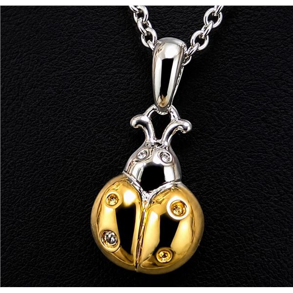 SILVER(3.3G),  CITRINE PENDANT WITH CHAIN, SUGGESTED RETAIL VALUE $240