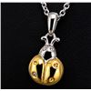 Image 1 : SILVER(3.3G),  CITRINE PENDANT WITH CHAIN, SUGGESTED RETAIL VALUE $240