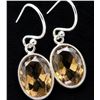 Image 1 : SILVER(3.3G),  SMOKEY QUARTZ (12CT) EARRING, SUGGESTED RETAIL VALUE $240