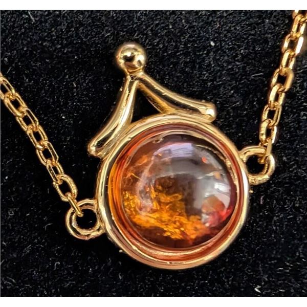 SILVER(2.17G),  AMBER BRACELET 7"