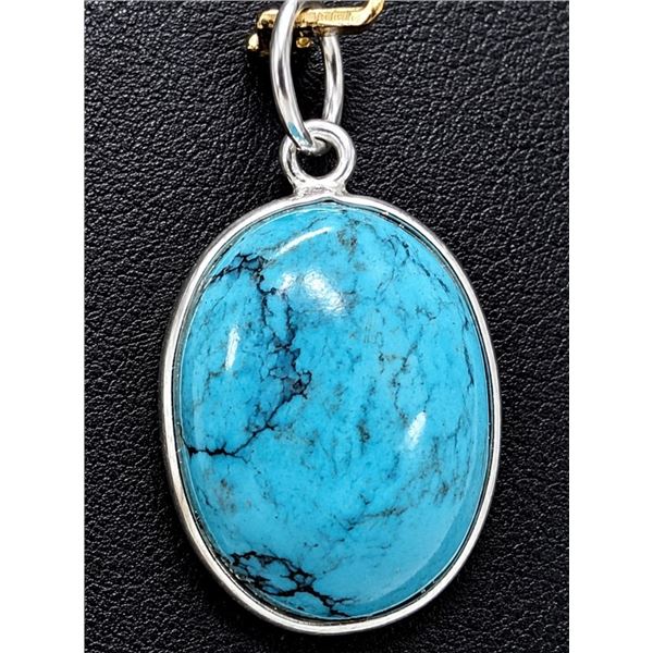 SILVER(1.81G),  TURQUOISE (7CT) PENDNAT