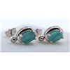 Image 2 : 2.4 CT CERTIFIED SILVER EMERALD GEMSTONE EARRINGS ($1,596 APPRAISAL)
