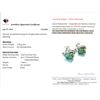 Image 3 : 2.4 CT CERTIFIED SILVER EMERALD GEMSTONE EARRINGS ($1,596 APPRAISAL)