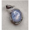 Image 2 : 1.7 CT CERTIFIED SILVER STAR SAPPHIRE GEMSTONE PENDANT ($3,706 APPRAISAL)