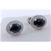 Image 1 : 3.1 CT CERTIFIED SILVER SAPPHIRE GEMSTONE EARRINGS ($2,779 APPRAISAL)