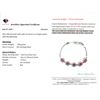 Image 3 : 7.8 CT CERTIFIED SILVER RUBY GEMSTONE BRACELET ($3,531 APPRAISAL)