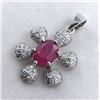 Image 2 : 2.5 CT CERTIFIED SILVER RUBY GEMSTONE PENDANT ($1,772 APPRAISAL)