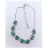 Image 2 : 6 CT CERTIFIED SILVER EMERALD GEMSTONE BRACELET ($3,319 APPRAISAL)