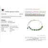 Image 3 : 6 CT CERTIFIED SILVER EMERALD GEMSTONE BRACELET ($3,319 APPRAISAL)