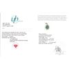 Image 3 : 1 CT CERTIFIED SILVER EMERALD GEMSTONE PENDANT ($3,900 APPRAISAL)