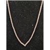Image 1 : *NEW* 18K GOLD PLATED 2.5MM PRINCESS CUT SIMULATED DIAMOND (CZ) TENNIS NECKLACE: 18" LONG