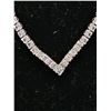 Image 2 : *NEW* 18K GOLD PLATED 2.5MM PRINCESS CUT SIMULATED DIAMOND (CZ) TENNIS NECKLACE: 18" LONG