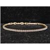 Image 1 : *NEW* 18K GOLD PLATED 2.5MM PRINCESS CUT SIMULATED DIAMOND (CZ) TENNIS BRACELET: ADJ. 6.75" - 7.75"