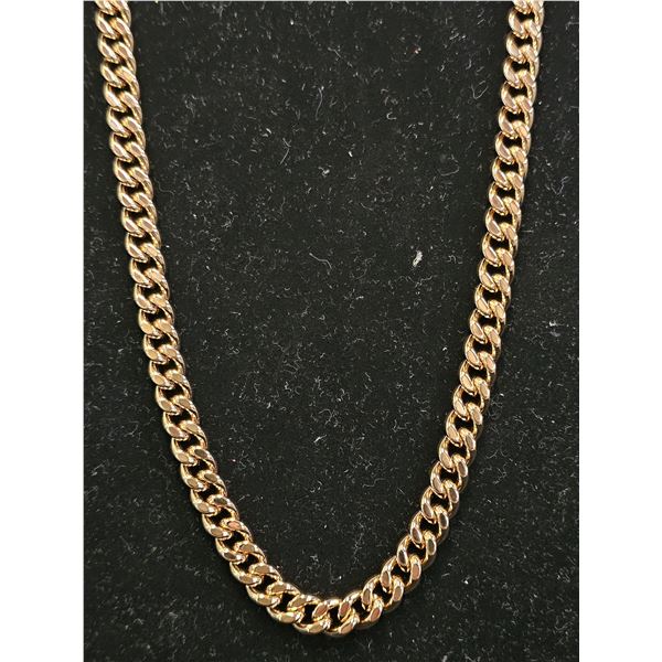 *NEW* 18K GOLD PLATED 8MM CUBAN LINK NECKLACE: 18" LONG