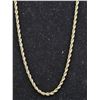 Image 1 : *NEW* 14K GOLD PLATE 4MM TWISTED ROPE NECKLACE: 23.5" LONG