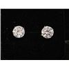 Image 1 : *NEW* PLATINUM PLATED 2CT EACH MOISSANITE LAB DIAMOND STUD EARRINGS: GH, VVSI, GRA REPORT