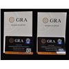 Image 2 : *NEW* PLATINUM PLATED 2CT EACH MOISSANITE LAB DIAMOND STUD EARRINGS: GH, VVSI, GRA REPORT