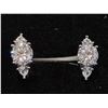 Image 1 : *NEW* PLATINUM PLATED 1CT EACH SIMULATED DIAMOND (CZ) HUGGIE EARRINGS WITH PEAR SIDESTONES