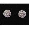 Image 1 : *NEW* .925 SILVER 1CT EARCH SIMULATED DIAMOND (CXZ) HALO STUD EARRINGS