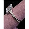 Image 2 : *NEW* .925 SILVER 2.5CT PRINCESS CUT SIMULATED DIAMOND (CZ) TWIST RING: SIZE 7