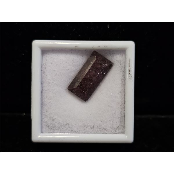 17.4CT EMERALD CUT UNTREATED NATURAL RUBY: 9.8MM X 19.5MM