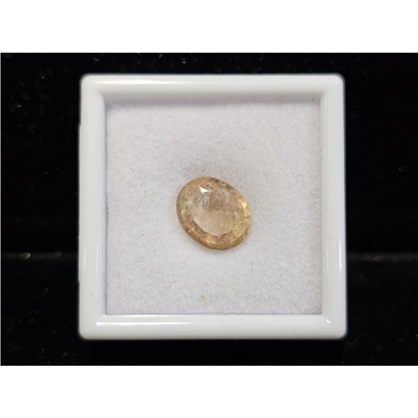 8.4MM OVAL CUT UNTREATED NATURAL IMPERIAL TOPAZ: 10.5MM X 12.6MM