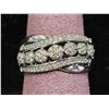Image 1 : 10KT WHITE GOLD RING SET WITH 49 ROUND BRILLIANT CUT NATURAL DIAMONDS (APPROX. 0.17 CTW): SIZE 6