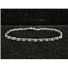 Image 1 : 10KT WHITE GOLD DIAMOND LINK STYLE TENNIS BRACELET: 27 SINGLE CUT NATURAL DIAMONDS (APPROX. 0.33CTW)