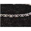 Image 2 : 10KT WHITE GOLD DIAMOND LINK STYLE TENNIS BRACELET: 27 SINGLE CUT NATURAL DIAMONDS (APPROX. 0.33CTW)
