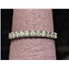 Image 1 : 10KT WHITE GOLD BAND RING SET WITH 11 MOISSANITE LAB DIAMONDS: SIZE 7